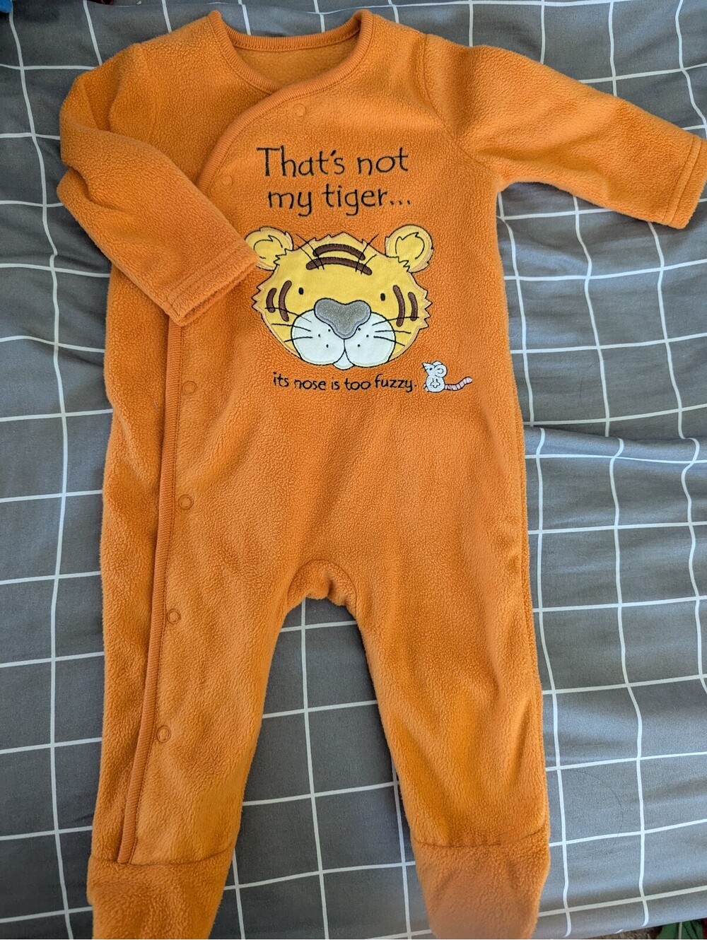 That's Not My Tiger Orange Fleece Romper